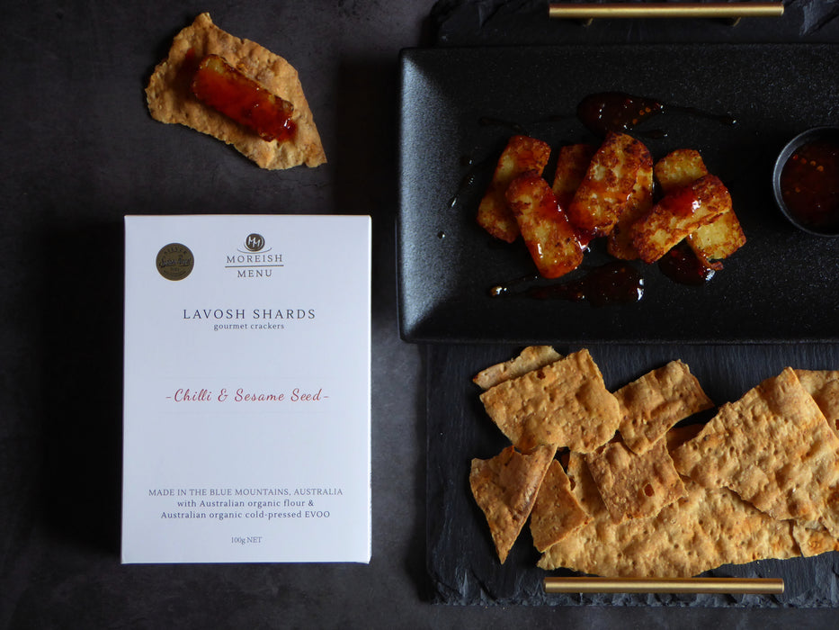 Chilli and Sesame Seed Lavosh Shards